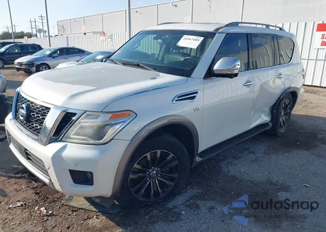 2017 Nissan Armada Platinum z USA, uszkodzony, nr VIN JN8AY2NF1H9301801